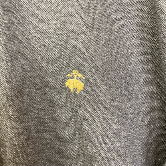 BROOKS BROTHERS Mens Performance Polo Shirt Gray Grey Size L Large Original Fit - Picture 7 of 10